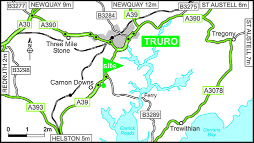 Map showing campsite location