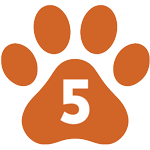 5 paw rating