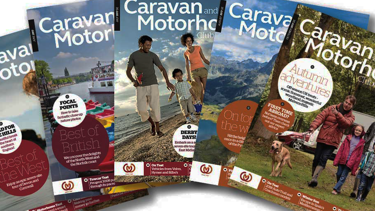 A selection of Caravan and Motorhome Club magazines