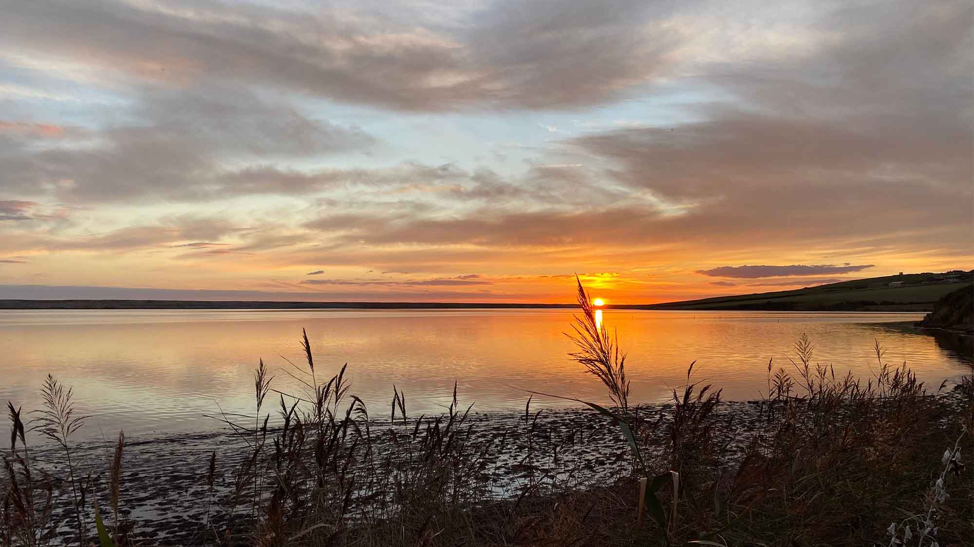 Butterstreet Cove at sunset from East Fleet CL site