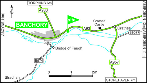 Map showing campsite location