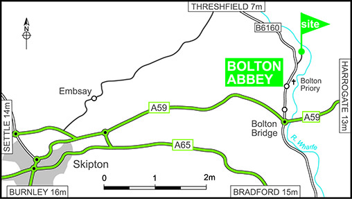 Map showing campsite location