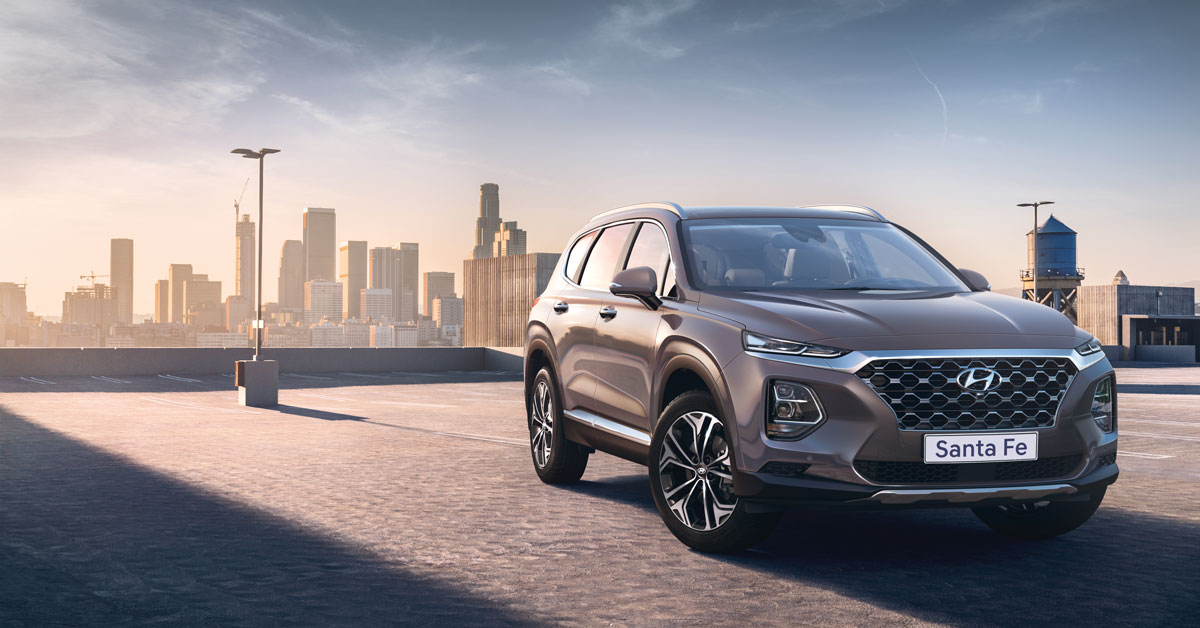 Hyundai car parked on a rooftop