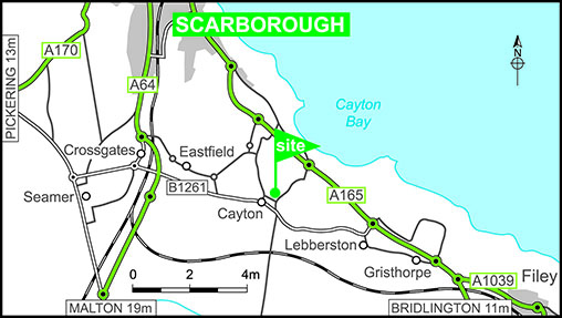 Map showing campsite location