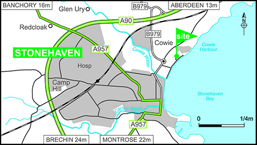 Map showing campsite location