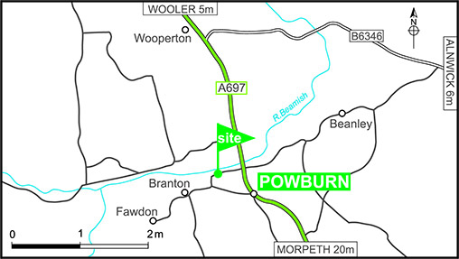 Map showing campsite location