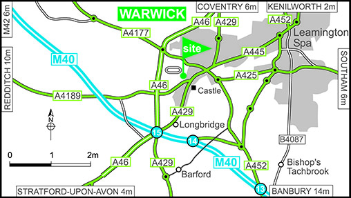 Map showing campsite location