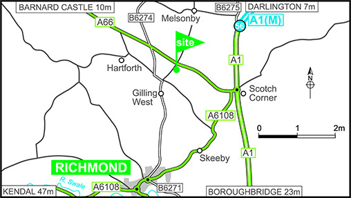 Map showing campsite location