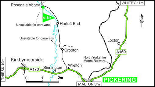 Map showing campsite location