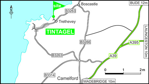 Map showing campsite location