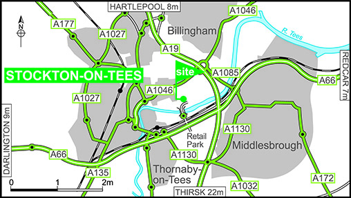 Map showing campsite location