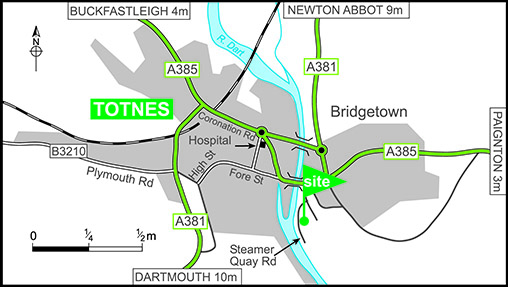 Map showing campsite location