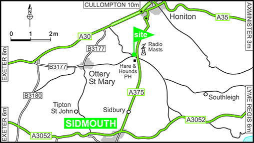 Map showing campsite location