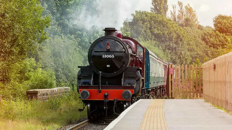 Steam train on East Lancashire Railway