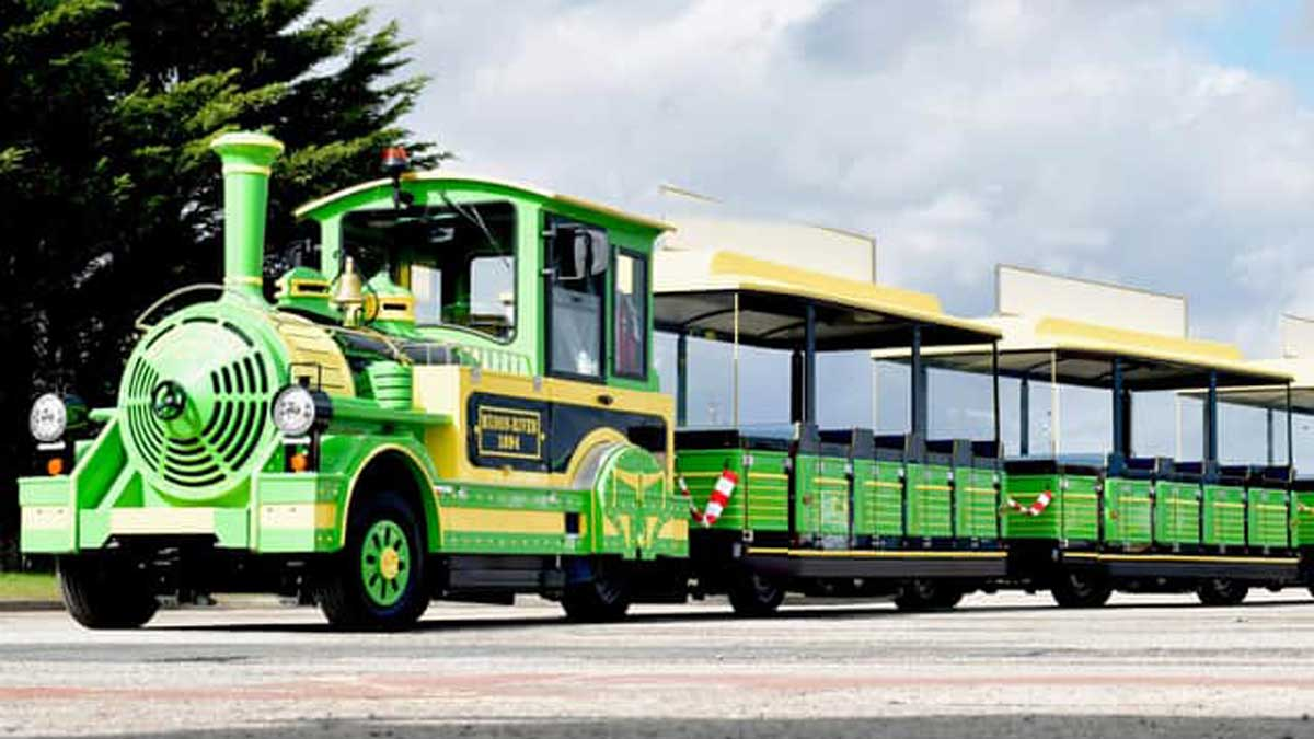 The Great Caravan, Motorhome and Holiday Home Show land train ready for action