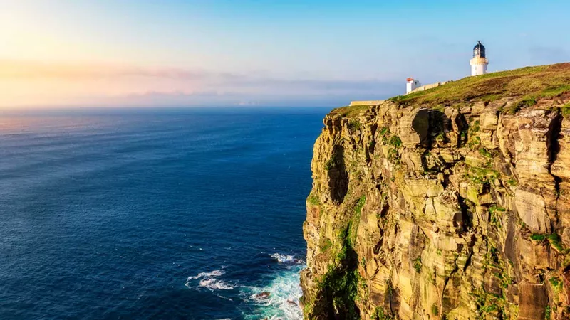 View of the ocean from near Dunnet Head Lighthouse, near Dunnet Bay, Scotland