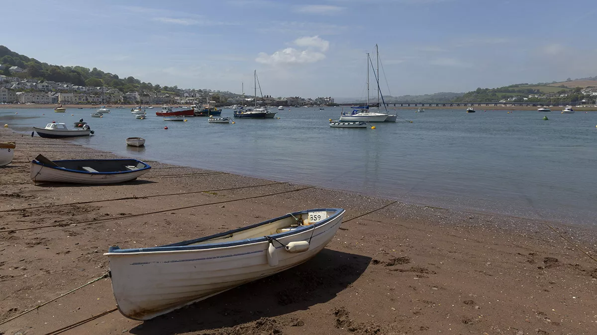 Teignmouth beach near Stover Club Campsite.