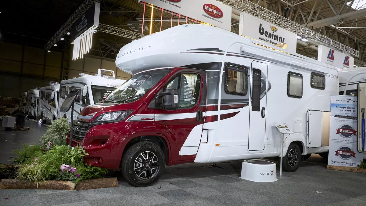 Exterior, red cab, coachbuilt motorhomes