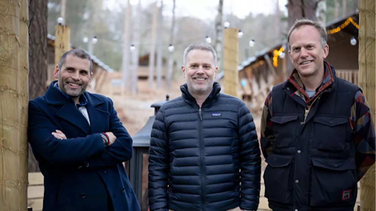 New directors. Harvey, Andy and Phil. All stood look at the camera smiling. 